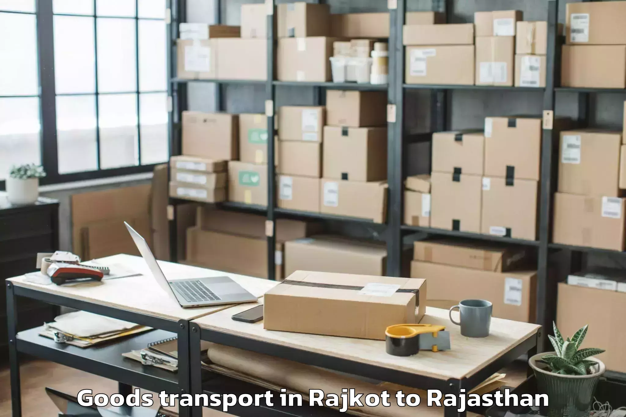 Book Rajkot to Bandikui Goods Transport